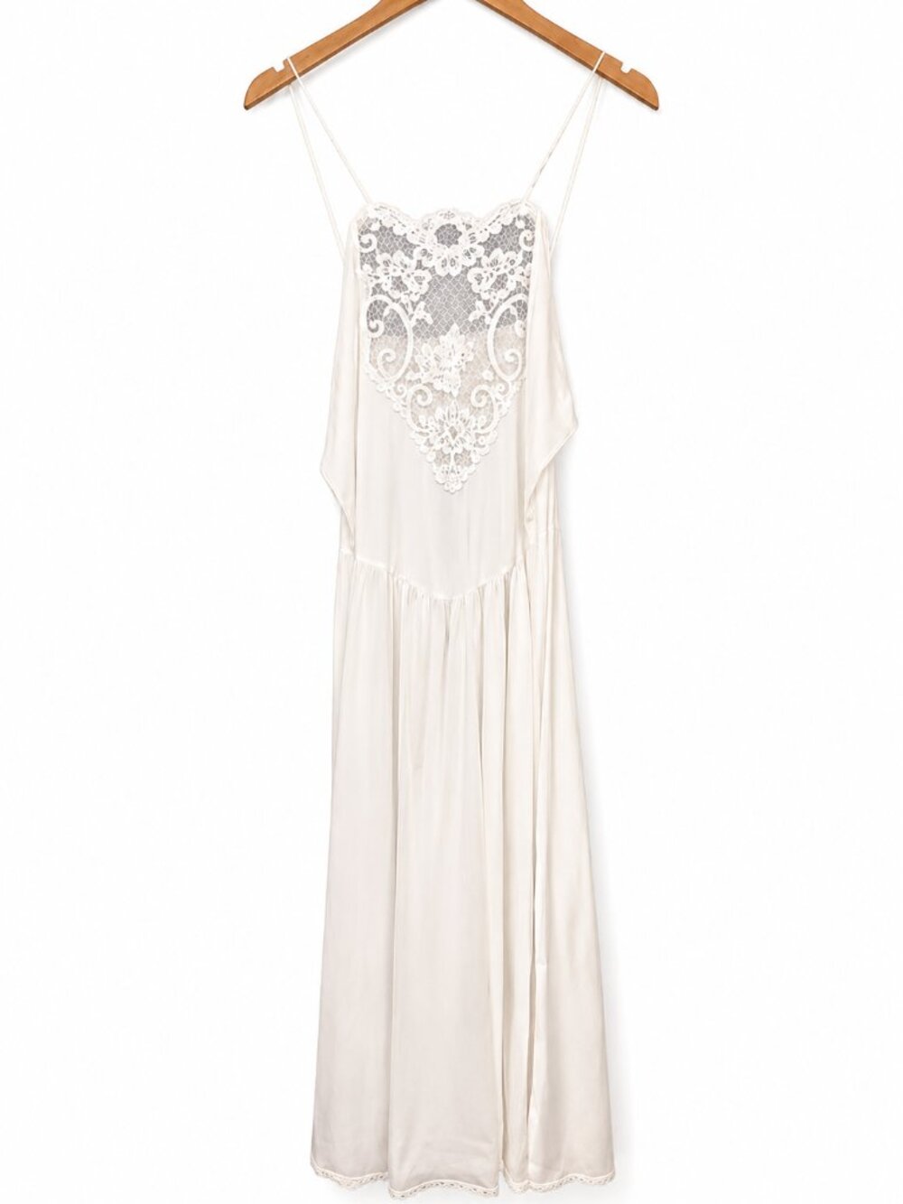 Victoria’s Secret Vintage Gold Label Bridal Lace Maxi Slip Dress 9320-V L